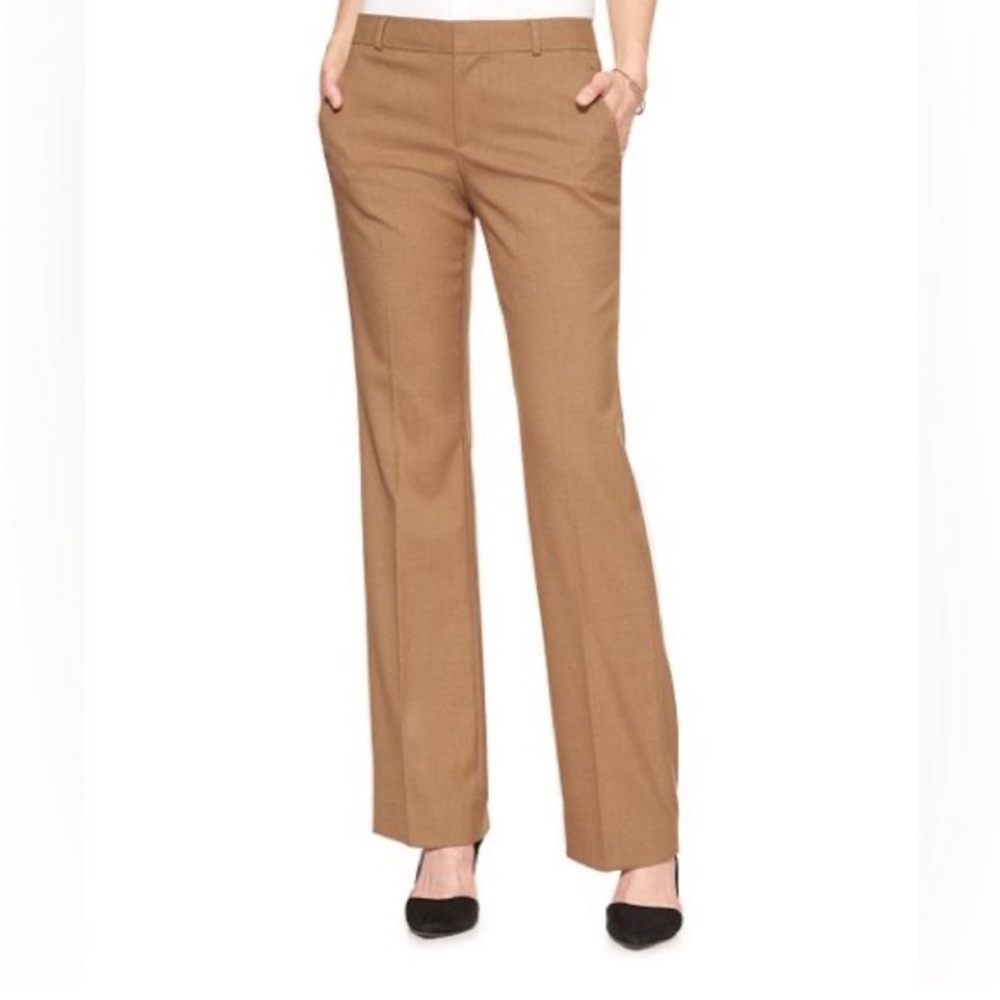 Banana Republic Camel Tan Logan Curvy Fit Trousers